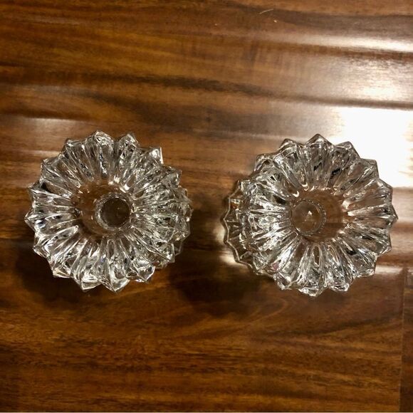 Pair of Glass Shabbat Candle Holders - Picture 6 of 10